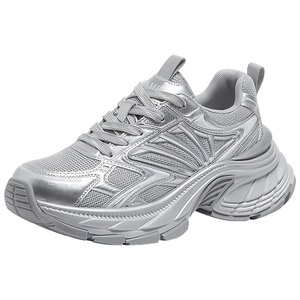 骆驼女鞋2025夏季新款老爹鞋女款厚底增高复古运动鞋户外休闲鞋子