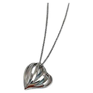 圣诞日系轻奢轻珠宝心迹925银爱心桃心项链锁骨链高级设计感通勤