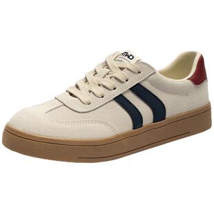 热风女鞋春季新款女士时尚轻便休闲鞋流行德训鞋女鞋子