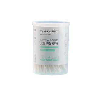 茶花婴儿棉签宝宝棉棒专用幼儿童掏耳朵耳勺小头细鼻屎双头棉花棒
