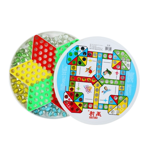 跳棋儿童益智大人版玻璃球弹子成人老式跳跳棋儿童弹珠波珠棋大号