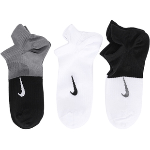 3双装短袜NIKE耐克男女训练船袜透气休闲袜跑步运动袜CV2964-904