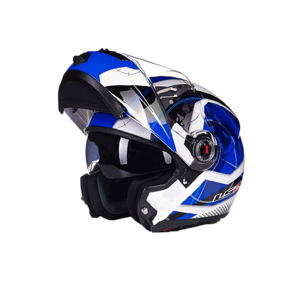 ls2头盔揭面盔双镜片四季大码