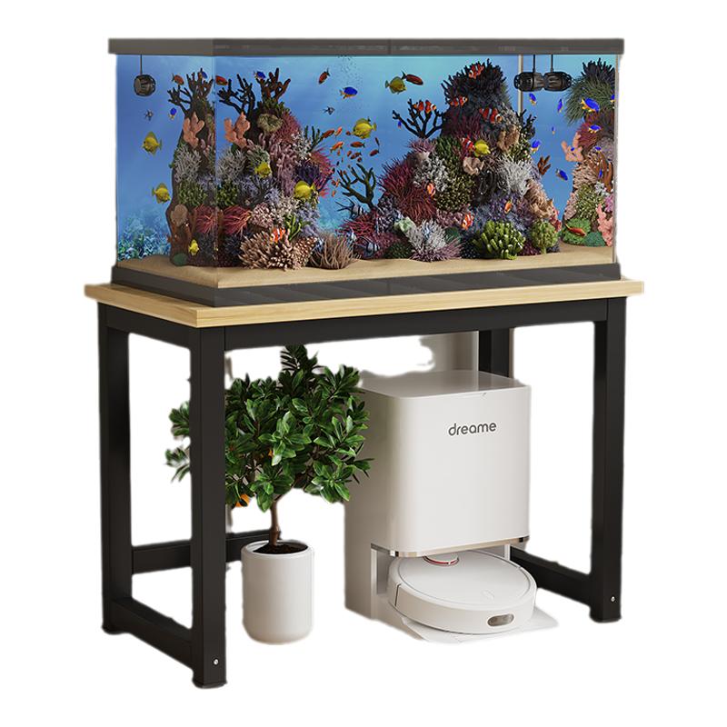 魚缸架子鋼木金屬魚缸桌子水簇箱子底架托架鐵藝放置臺可定制底座