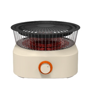 新款室内加热器小型速热电暖器冬季烤火炉子取暖器烧烤一体多功能