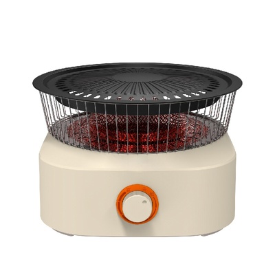 新款室内加热器小型速热电暖器冬季烤火炉子取暖器烧烤一体多功能