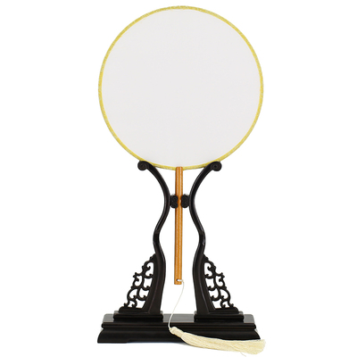 真丝空白团扇空白diy布料透明