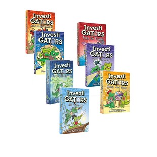 【自营】现货 英文原版 Investi Gators 1-8 鳄鱼侦查员合售 全彩漫画书绘本 爆笑漫画故事书 中小学课外英文阅读图画书