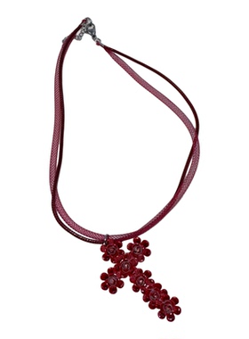 原创设计y2k复古玫瑰项链