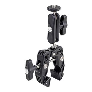 喜乐途摄影大力夹铝合金微单单反相机gopro运动相机自行车栏杆多功能通用U型豌豆夹魔术手万向调节便携蟹钳夹