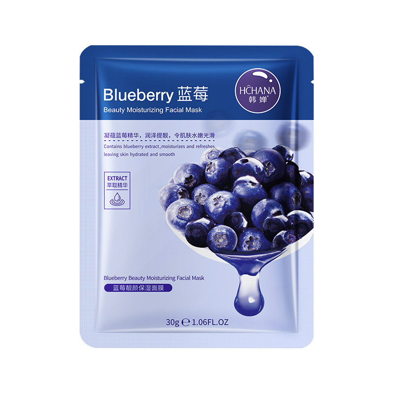 韩婵水果贴片面膜补水保湿多口味