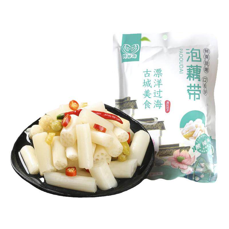洪湖泡椒藕带新鲜湖北特产批发酸辣藕节泡藕尖开袋即食莲藕下饭菜