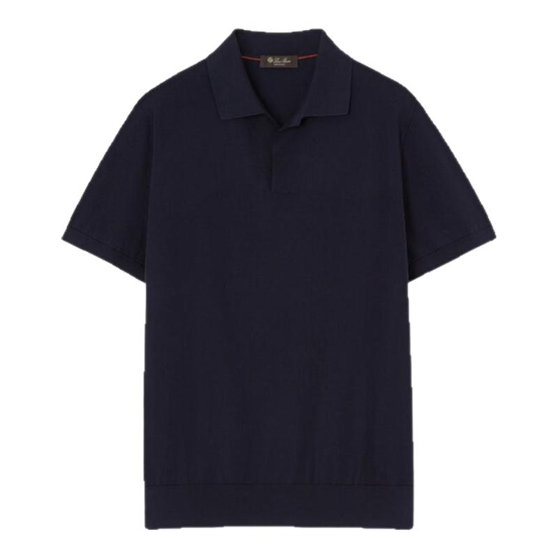 LoroPiana/诺悠翩雅男士Ice Wish 无扣短袖剃须针织Polo 衫新款