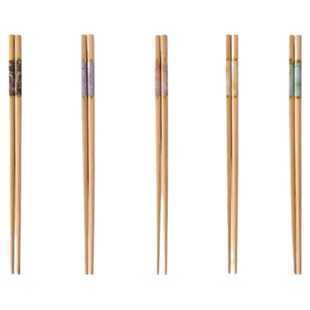 筷子家用家庭装耐高温竹筷高档天然竹子印花筷一人一筷专人专用筷