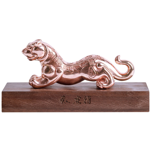 秦 · 虎符丨琢匠定制琥珀铜兵符信物摆件书房镇纸手把件工艺礼品