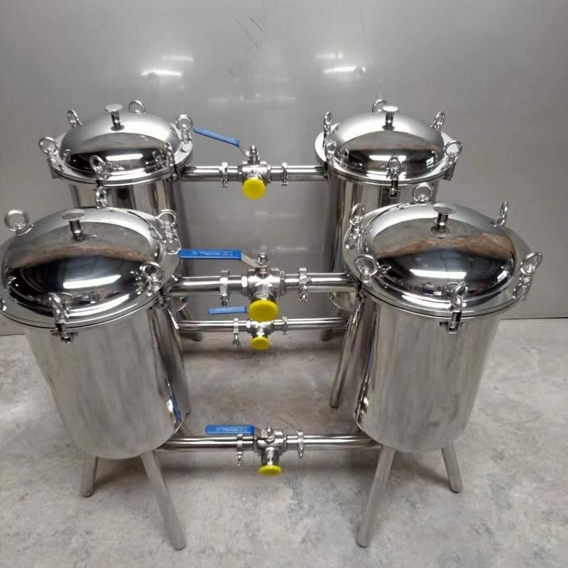现货304不锈钢双联过滤器316食品卫生级过滤器蜂蜜油水豆浆过滤器