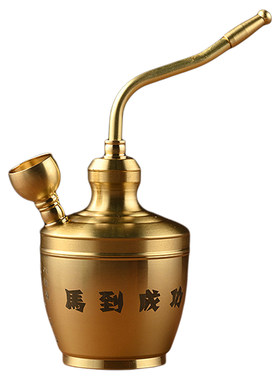 黄铜水烟壶八骏马双重过滤可清洗