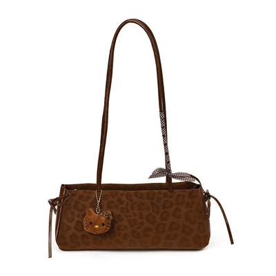 大容量休闲上班通勤豹纹腋下包