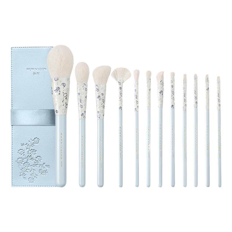 朗颜青花瓷系列12支化妆刷套装散粉腮红修容高光遮瑕眼部晕染眉刷