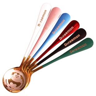 哆啦A梦勺子个性汤勺调羹汤匙家用大号儿童不锈钢成人机器猫勺子