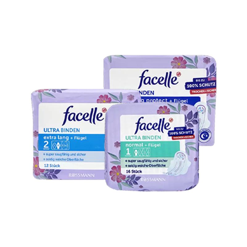 facelle德国卫生巾60片