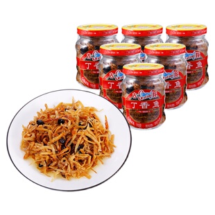 古龙食品油香丁香鱼罐头特产小吃银鱼海味即食熟食凉菜下饭110g*6