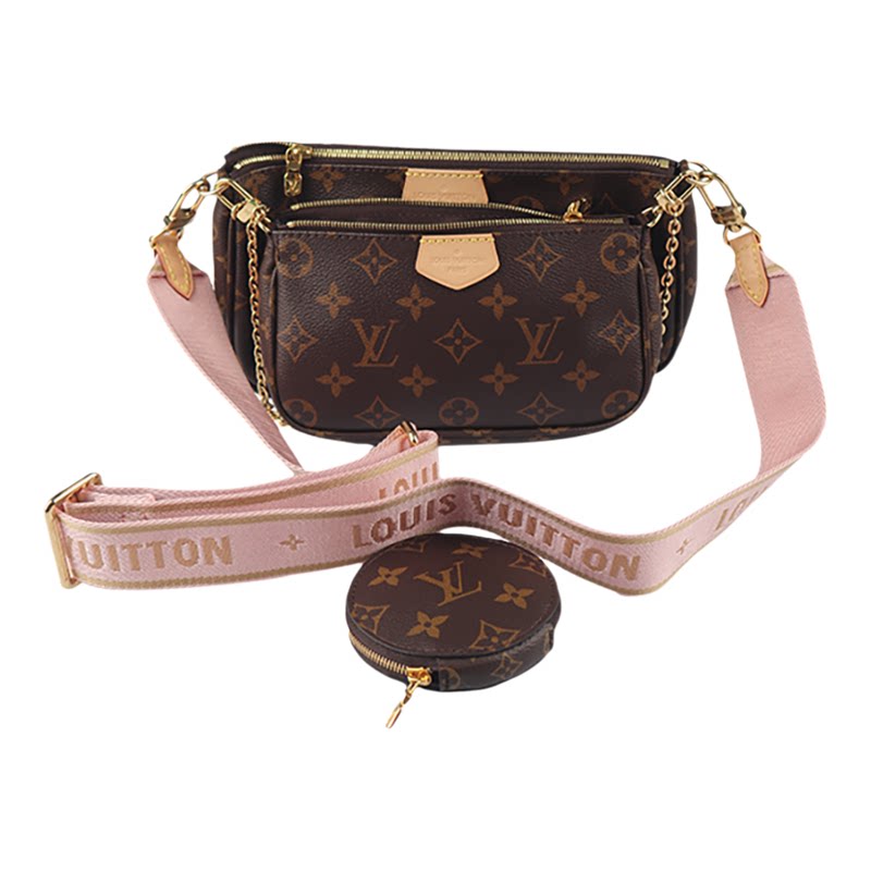 【自营】中古9新LOUIS VUITTON路易威登粉色MONOGRAM老花斜挎包
