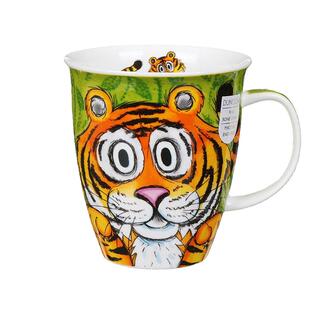 dunoon现货英国骨瓷杯咖啡杯480ml老虎猫鼬丁满狮子王可爱复古