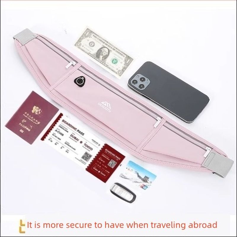 出国旅游防盗包个人腰袋运动欧洲男女隐形薄护照包男女防盗钱包