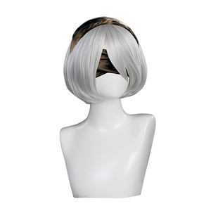 三分妄想尼尔机械纪元cos假发2b短发2b小姐姐银灰发cosply假毛