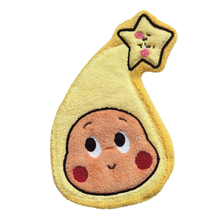 可爱星星人擦手巾挂式家用擦手巾加厚吸水卫生间浴室厨房卡通手帕