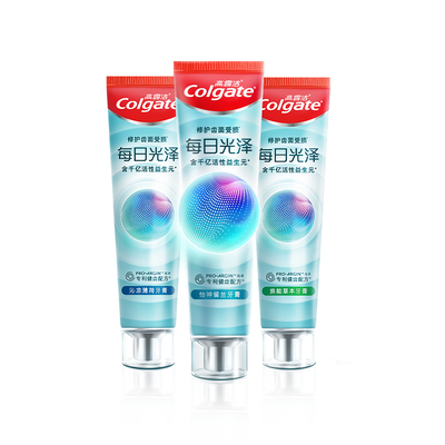高露洁每日光泽牙膏亮白修护齿面