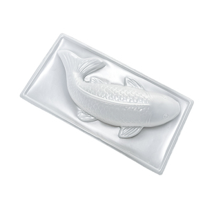 鲤鱼形年糕模具锦鲤中式PP蒸模鲜鸭血奶酪鱼透明吸塑模皮冻八宝饭