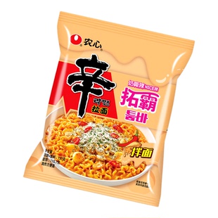 农心拓霸辛拉面八连包辣味芝士面速食食品拌面方便面袋装泡面