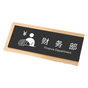 工程项目公司部门标识牌定制董事长总经理办公室轻奢门牌订做财务部会客室商务洽谈室科室门牌亚克力创意标牌
