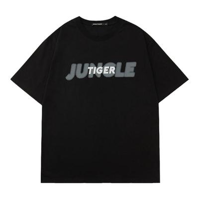 丛林老虎美式嘻哈字母短袖t恤男