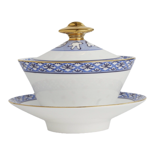 【斯达高】迪士尼 SUNDAY HOME 迪士尼米奇老鼠青花中式盖碗茶具