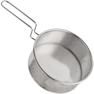 304不锈钢炸篮商用油炸过滤网家用薯条炸框雪平锅专用圆形油炸勺