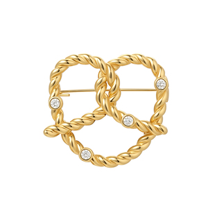 爱心碱水结金属镂空胸针女高端精致时尚大衣高级感胸花2024新款