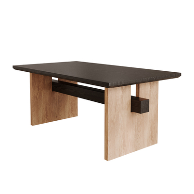 长方形实木中古风餐桌椅家用书桌