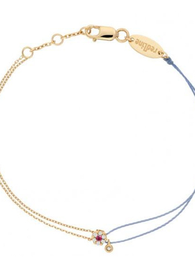 红绳女士克拉钻石白金时尚风手链