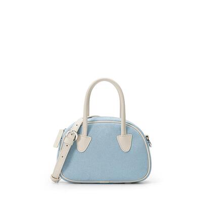 ANGELSKY麂皮绒小众保龄球斜挎包