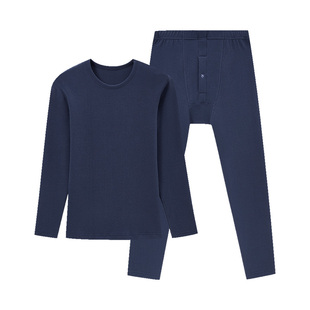 三枪热力弹保暖内衣男秋冬抗菌长绒棉加厚磨毛绒打底秋衣秋裤套装