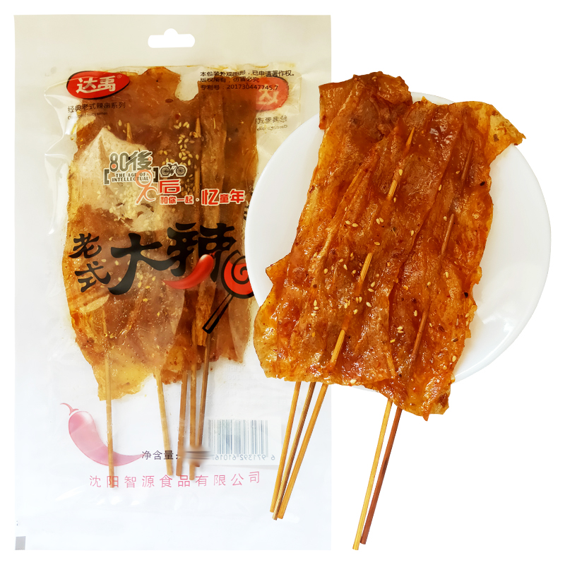 达禹老式大辣串60g*10袋辣片辣条甜辣豆制品8090后怀旧童年零食