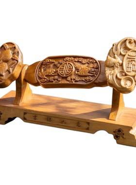 桃木如意福寿如意客厅摆件商务礼品桃木工艺品