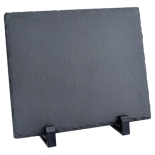 石板印照片摆台天然石板画个性定制相片岩石画墙石头画印照片摆件