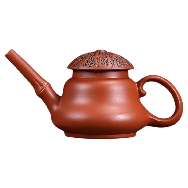 潮州朱泥手拉壶功夫茶壶紫砂茶具