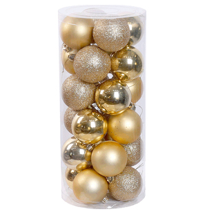 圣诞树挂件节日吊顶彩球金色电镀道具婚庆吊球橱窗圣诞球装饰品