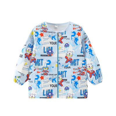 儿童罩衣防水防脏男童秋冬季加绒加厚宝宝羽绒服护衣外穿洋气外套