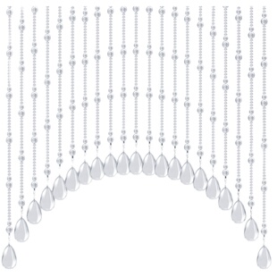 透明圆珠水晶珠帘散珠客厅水晶帘隔断帘diy手工串珠门帘珠子材料